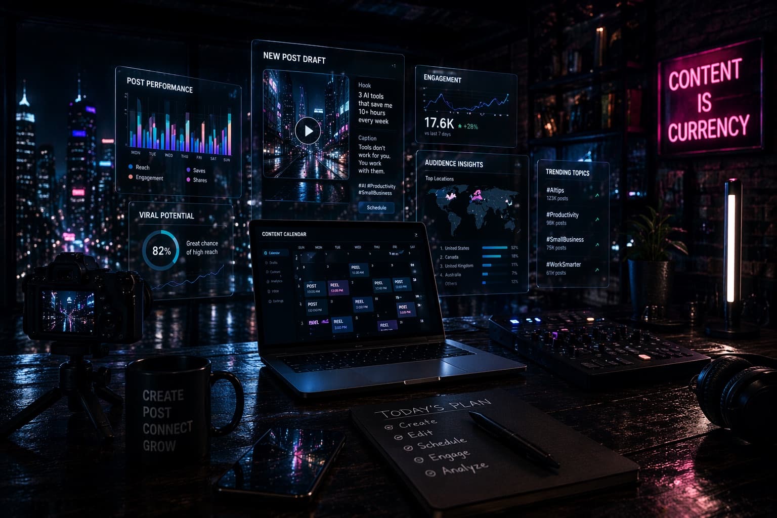 AI for Social Media: From Blank Page to a Month of Content